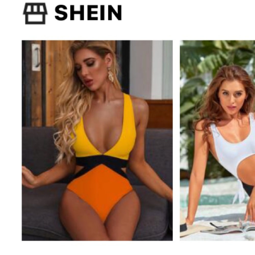 Contrast One Piece Swimsuit.